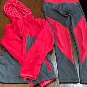 Girls active pants and jacket set sz 12